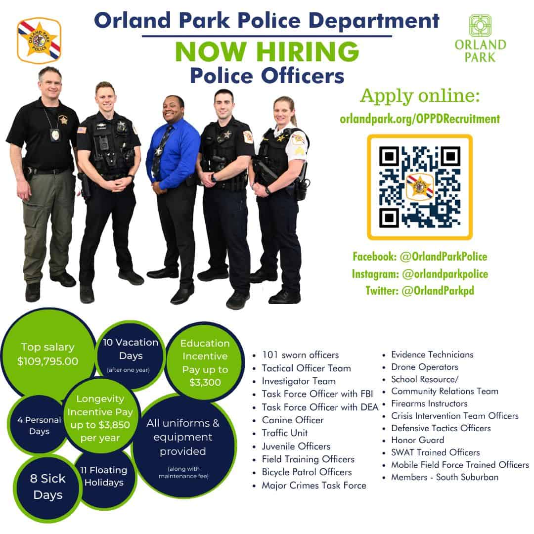 Orland Park Police Department Accepting Applications - Taylor Media